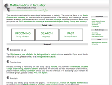 Tablet Screenshot of maths-in-industry.org